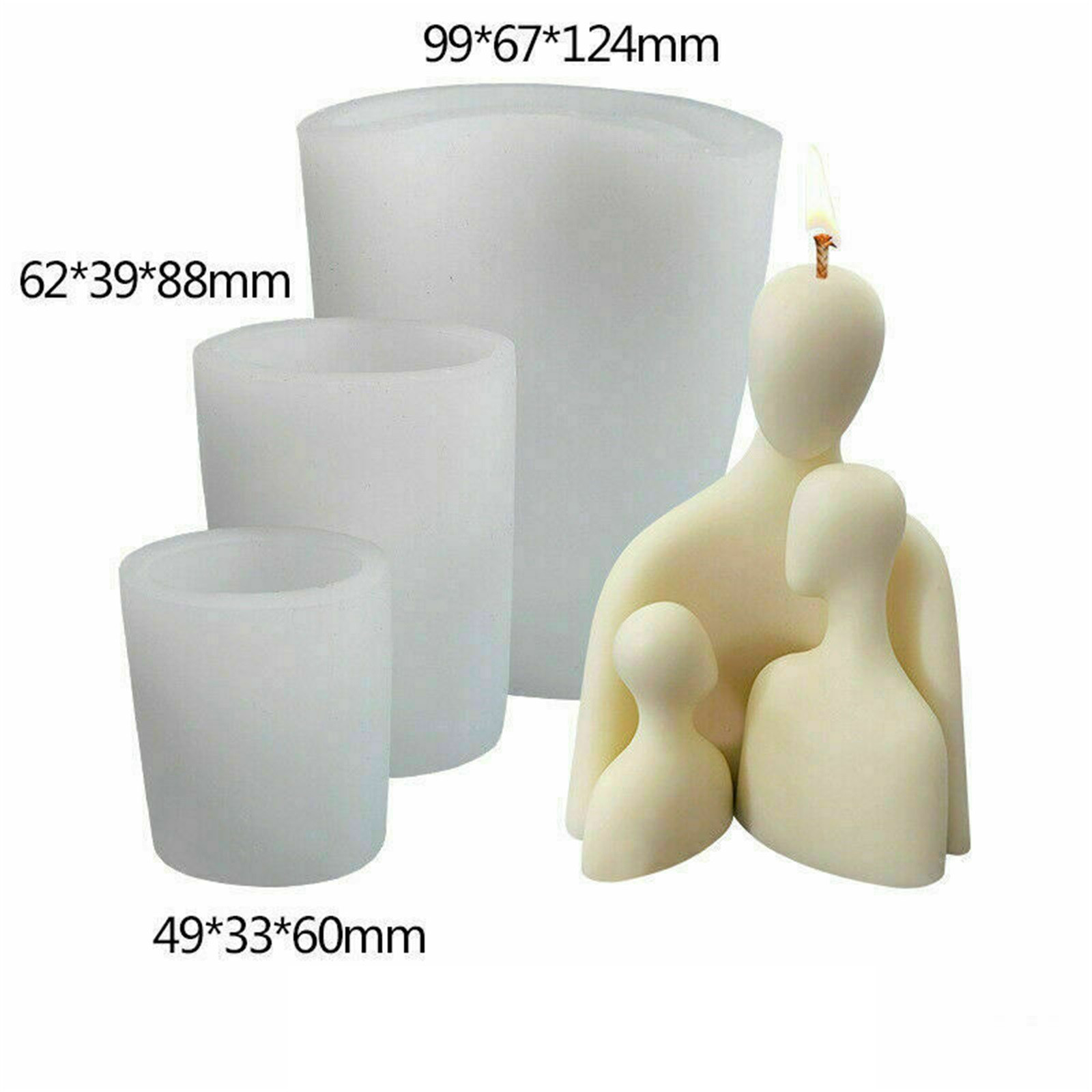jovati Candle Decorations for Candle Making Family Perfume Candle Moulds  Silicone Human Body Candle Wax Making Soap New Candle Wicks for Candle  Making Candle Molds for Candle Making 